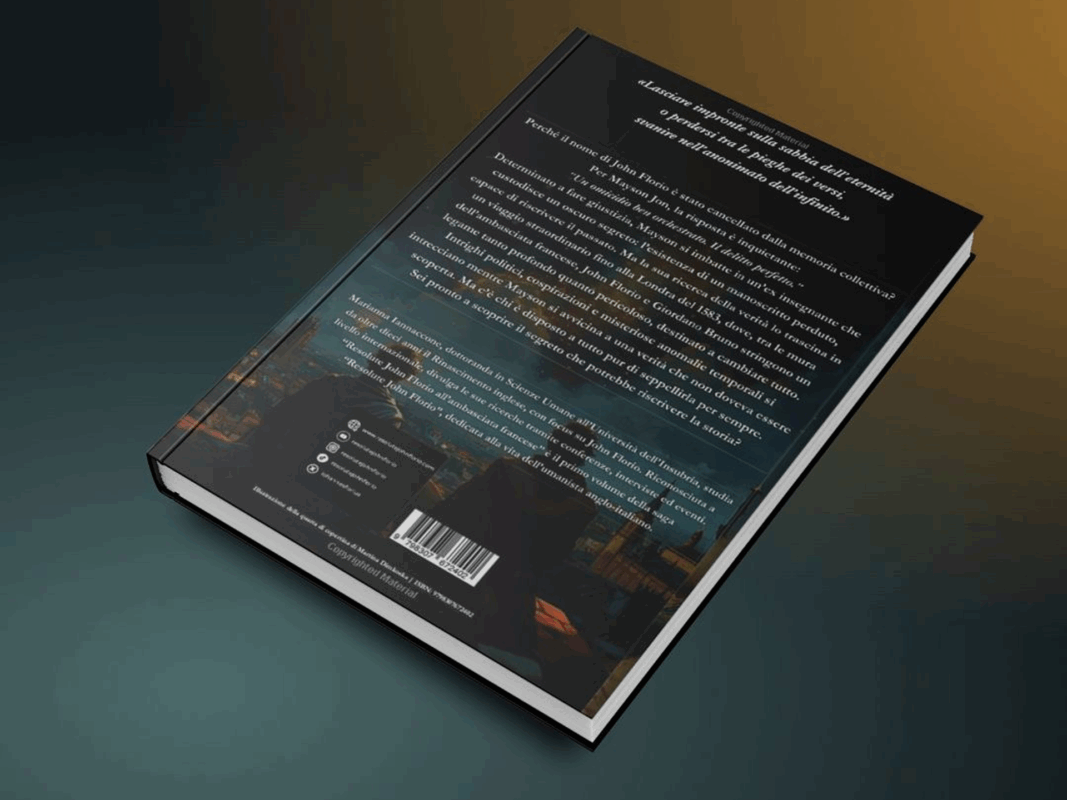 John Florio and Giordano Bruno illustration by Martina Dimkoska