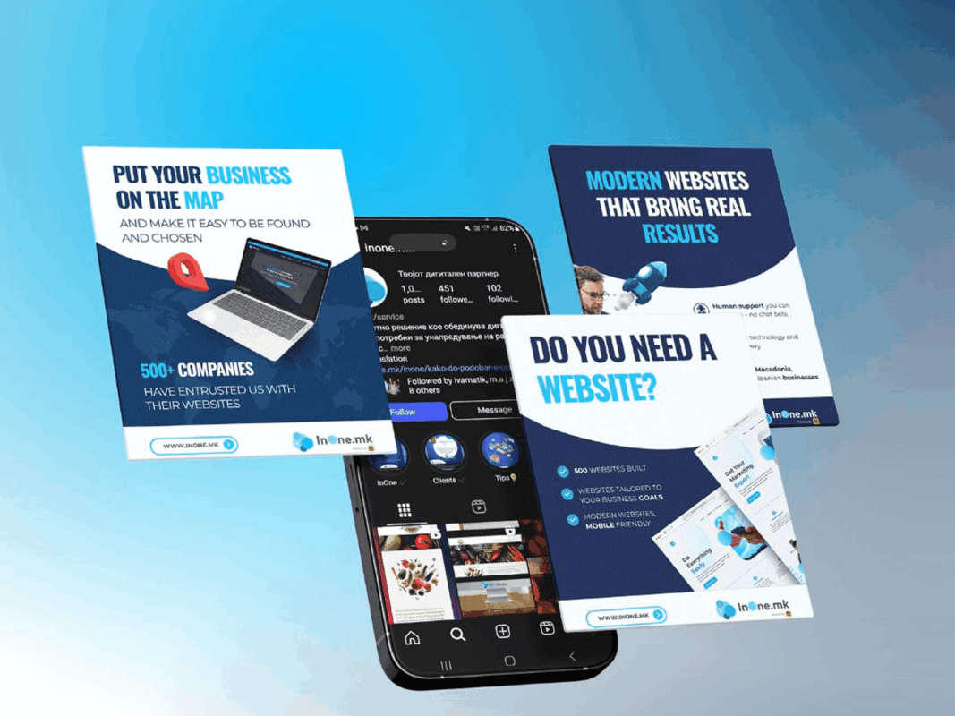 InOne.mk Social Media Campaign – Visual Design